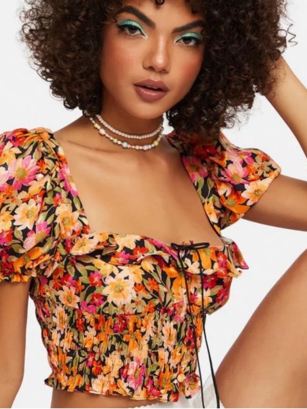 For Love & Lemons Sylvie Cropped Top